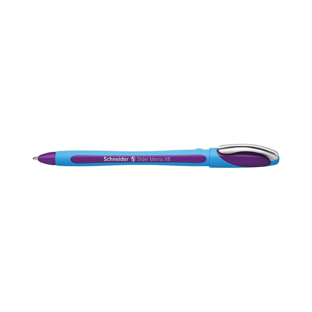 Slider Memo XB Ballpoint Pen, 1.4 mm, Violet Ink, Box of 10 Pens. Picture 1
