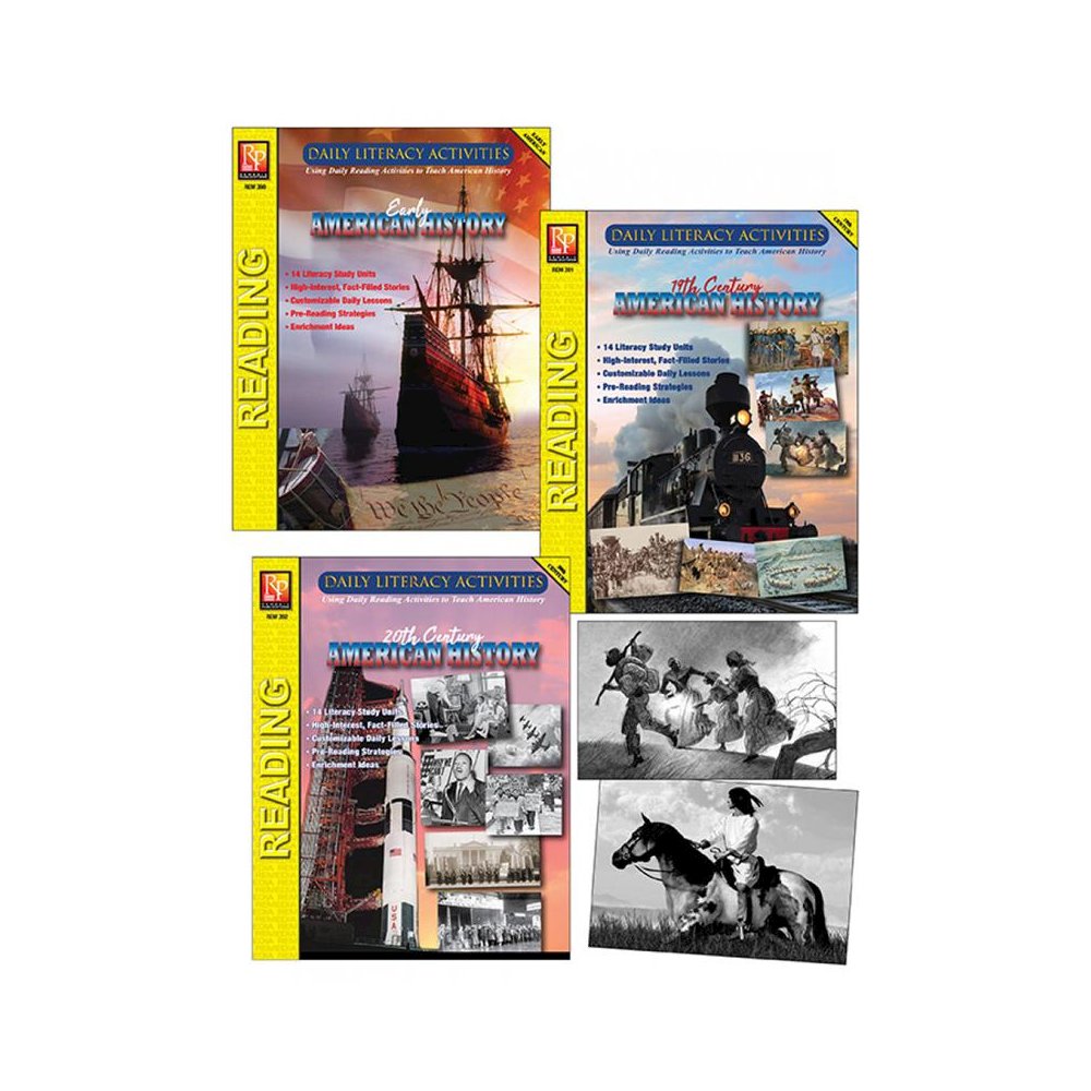 Daily Literacy Activities: American History Complete Set of 3 Titles. Picture 1