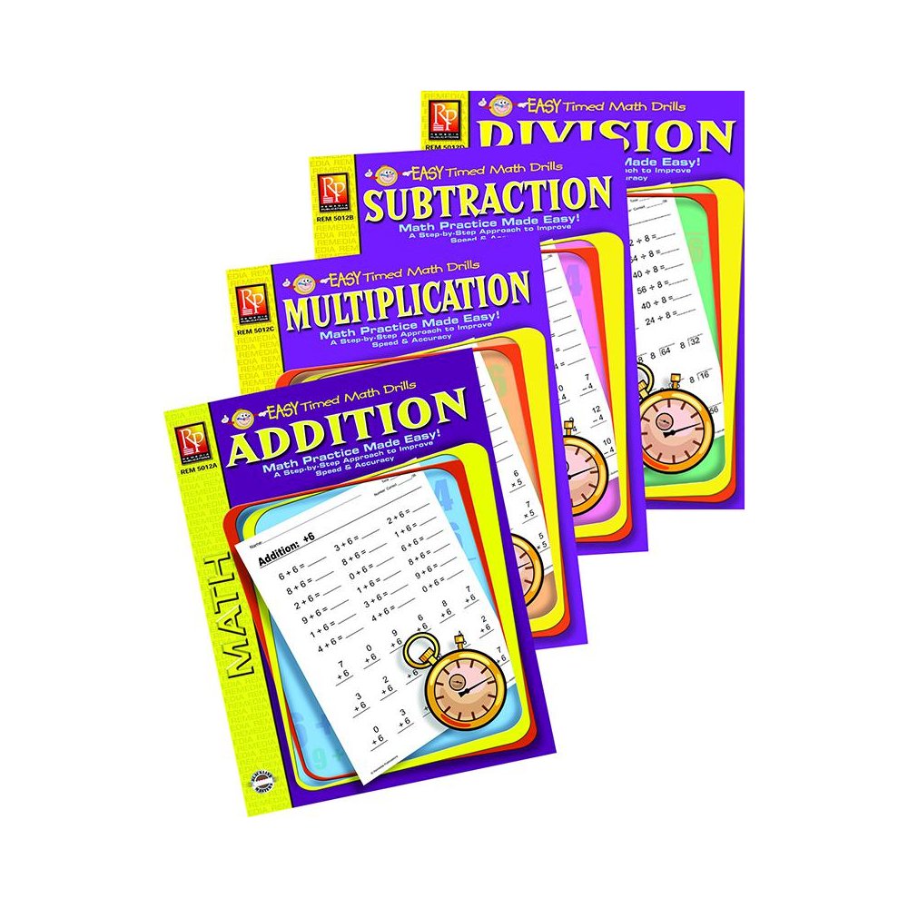 Easy Timed Math Drills: 4 Book Set. Picture 1