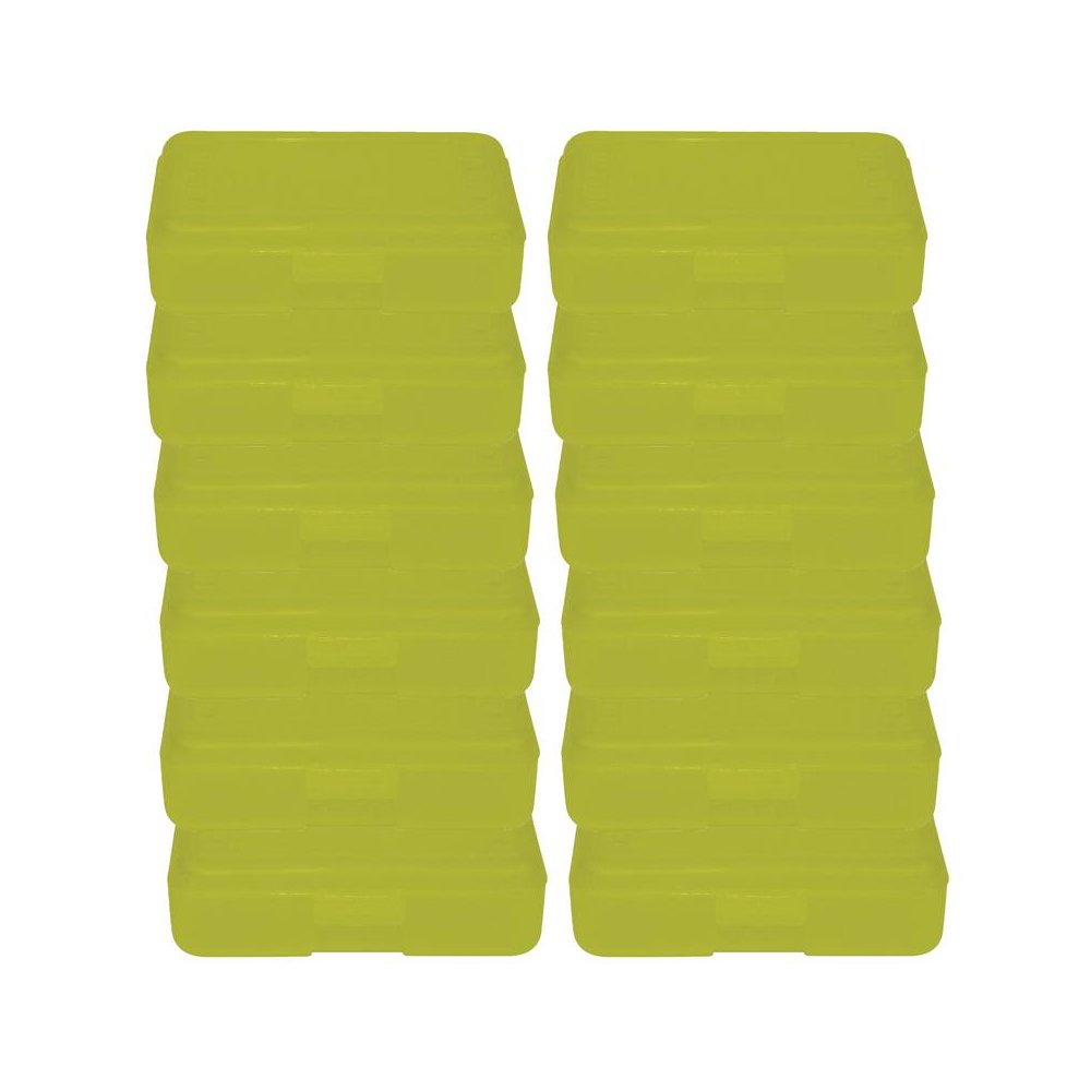 Pencil Box, Lemon, Pack of 12. Picture 1