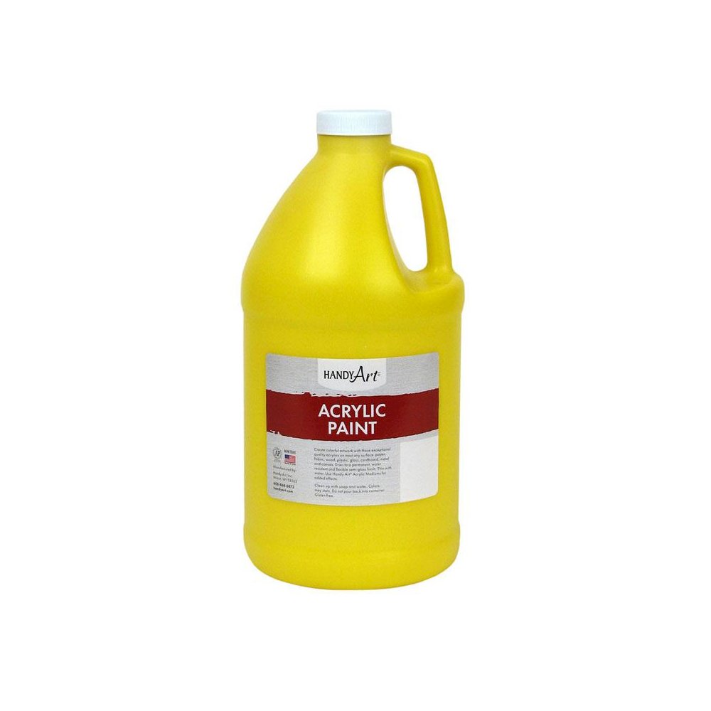 Acrylic Paint Half Gallon, Chrome Yellow. Picture 1