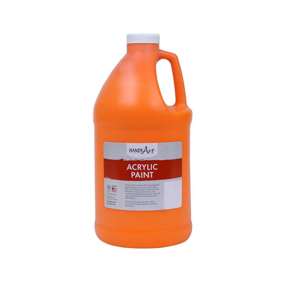 Acrylic Paint Half Gallon, Chrome Orange. Picture 1