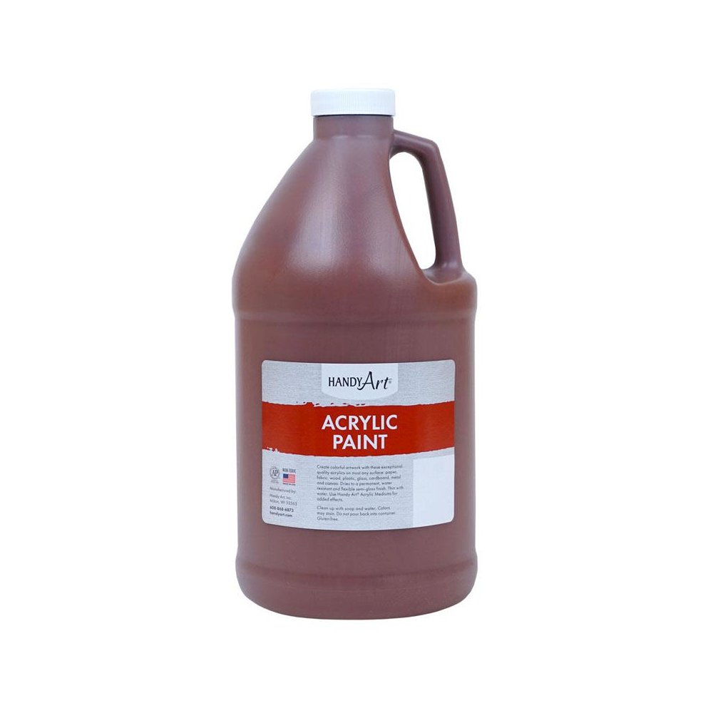 Acrylic Paint Half Gallon, Burnt Sienna. Picture 1