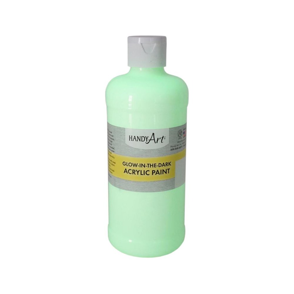 Glow-in-the-Dark Acrylic Paint 16 oz., Clear Glow. Picture 1