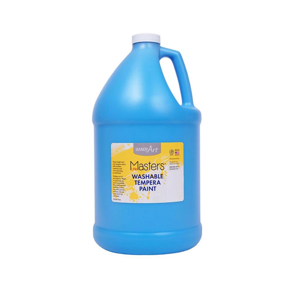 Little Masters Washable Tempera Paint, Light Blue, Gallon. Picture 1