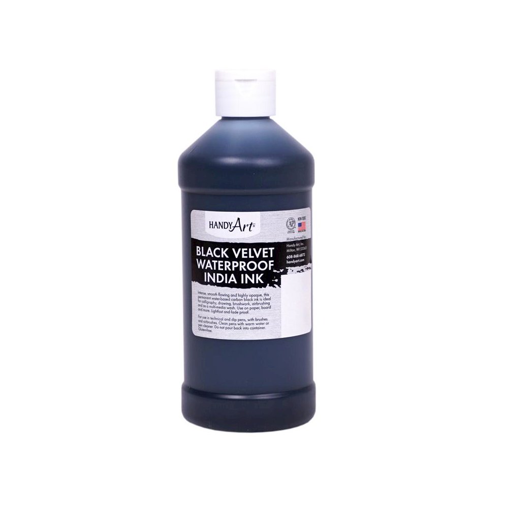 Black Velvet India Ink, 16. oz. Picture 1