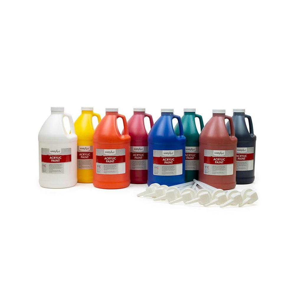 Acrylic 8 - Half Gallon Primary Set. Picture 1