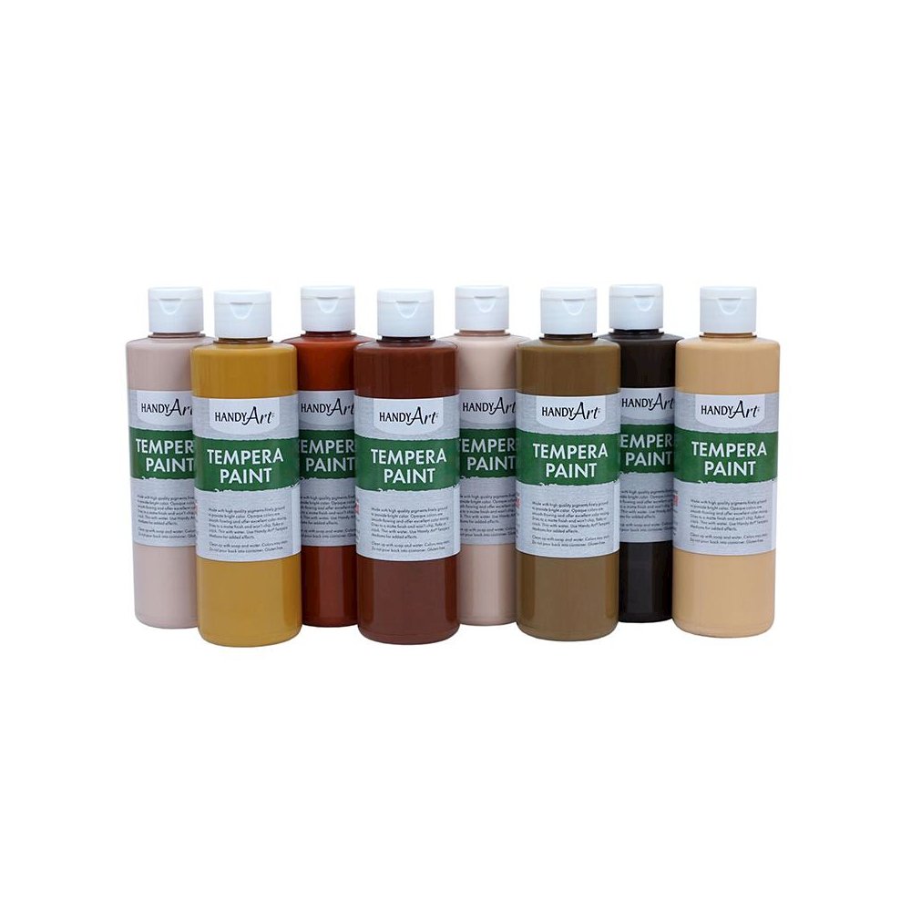 HANDY ART TEMPERA PAINT 8OZ 8 SET MULTICULTURAL. Picture 1