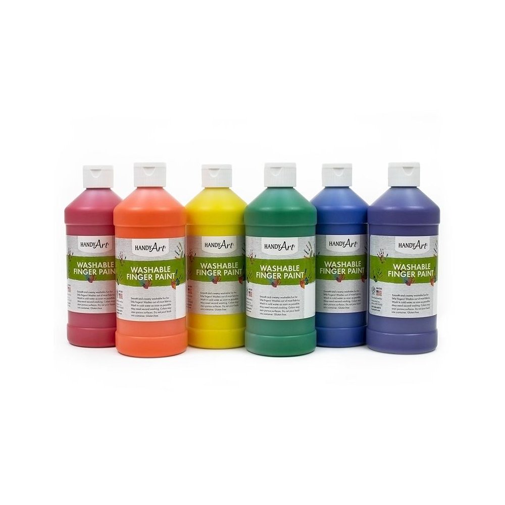 Washable Finger Paint - Pint Primary Set of 6. Picture 1