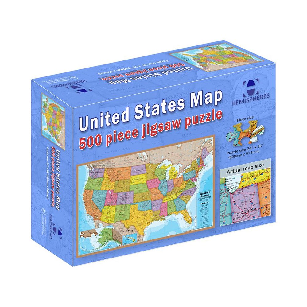 500 PIECE USA PUZZLE. Picture 1