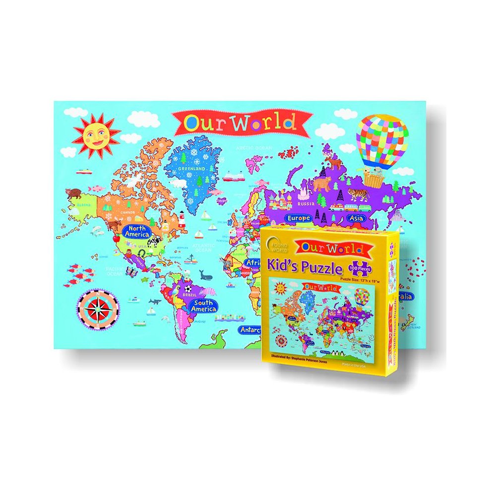 WORLD JIGSAW  PUZZLE FOR KIDS. Picture 1