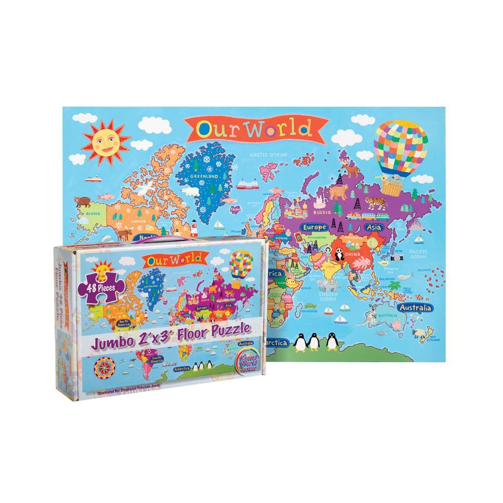 WORLD FLOOR PUZZLE FOR KIDS. Picture 1
