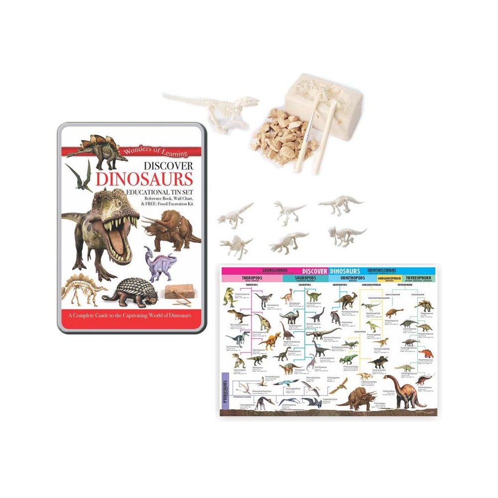 Wonders of Learning Tin Set, Discover Dinosaurs. Picture 1