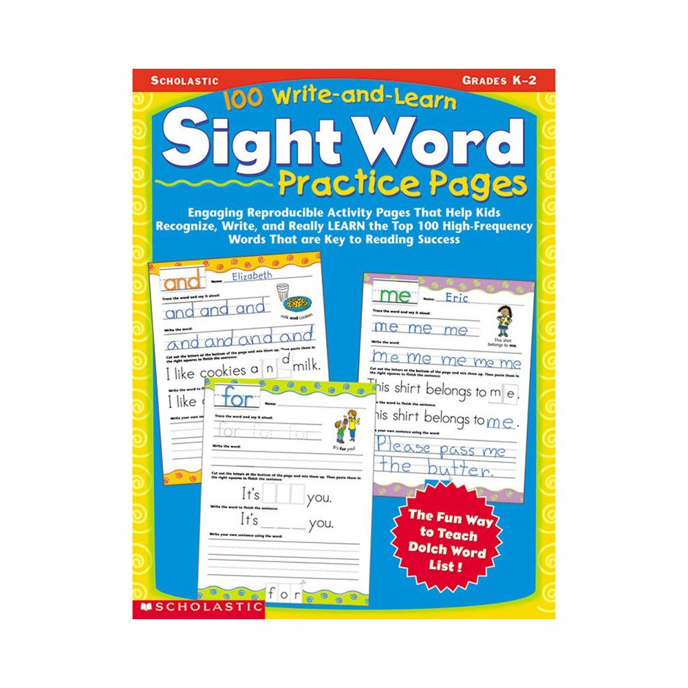100 WRITE AND LEARN SIGHT WORD PRACTICE PAGES. Picture 1