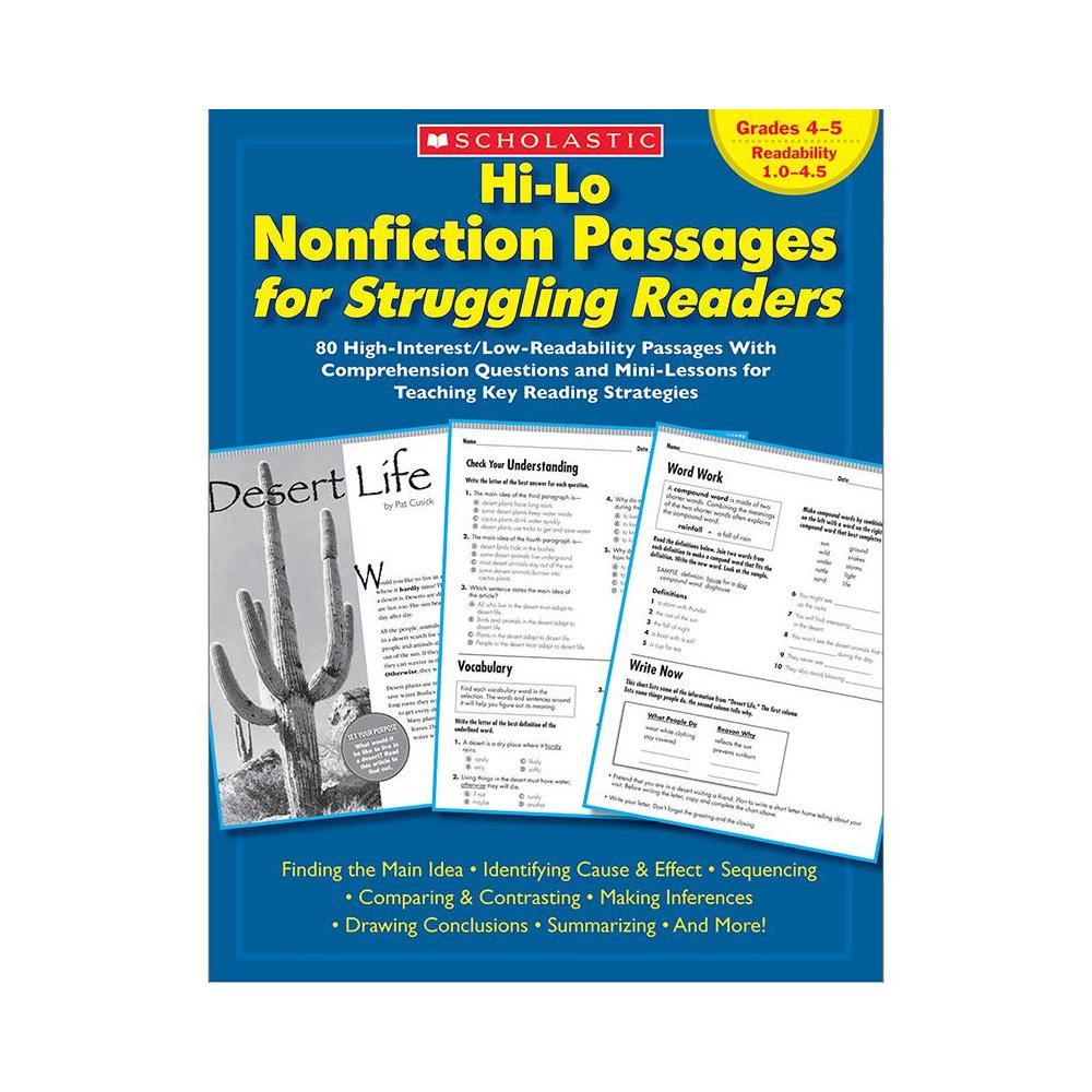 Hi-Lo Nonfiction Passages for Struggling Readers, Grades 4-5. Picture 1
