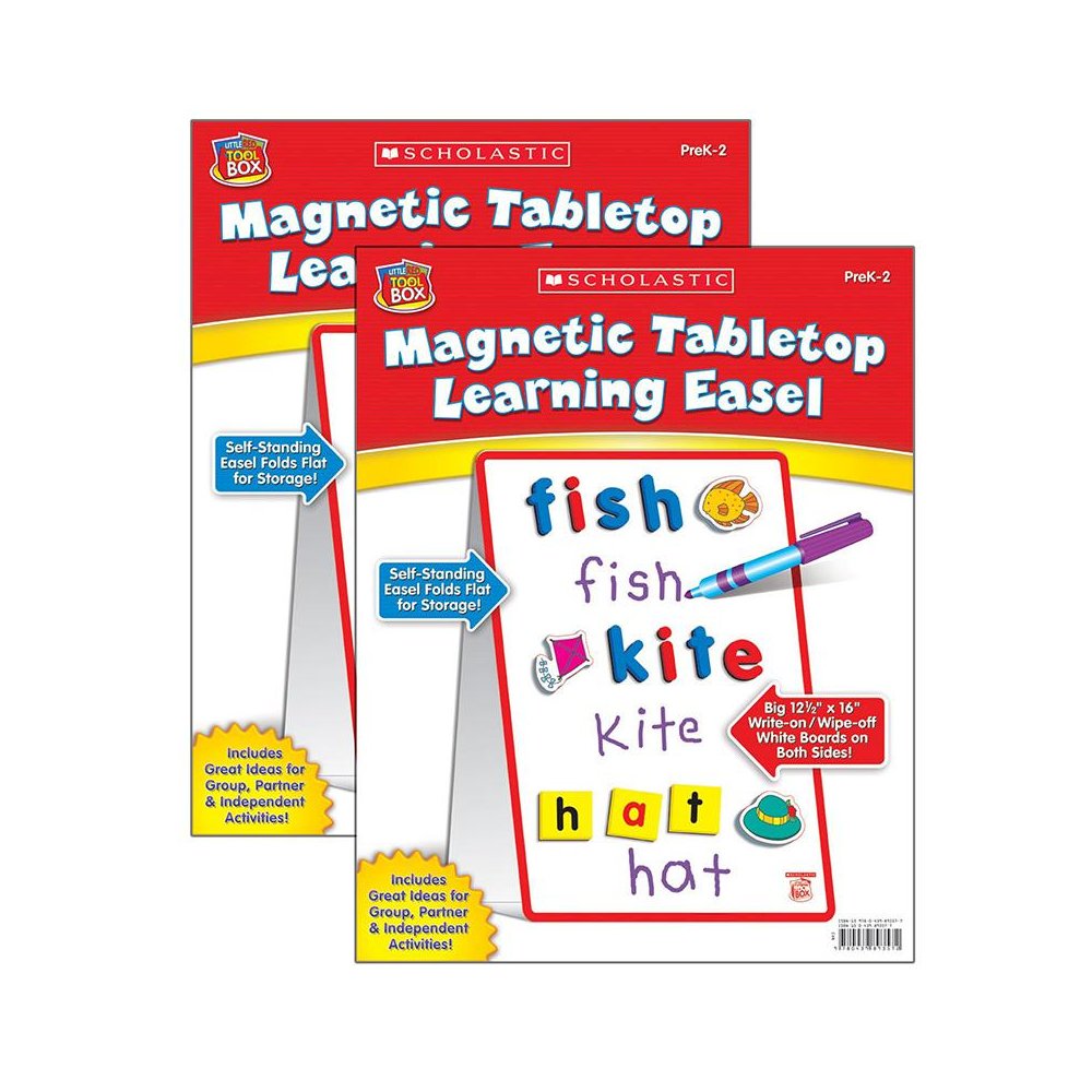 Little Red Tool Box Magnetic Tabletop Learning Easel, Pack of 2. Picture 1