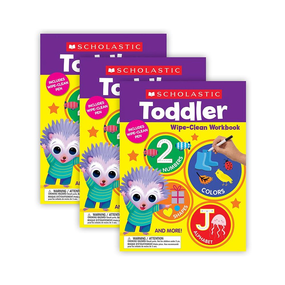 Toddler Wipe Clean Workbook, Pack of 3. Picture 1