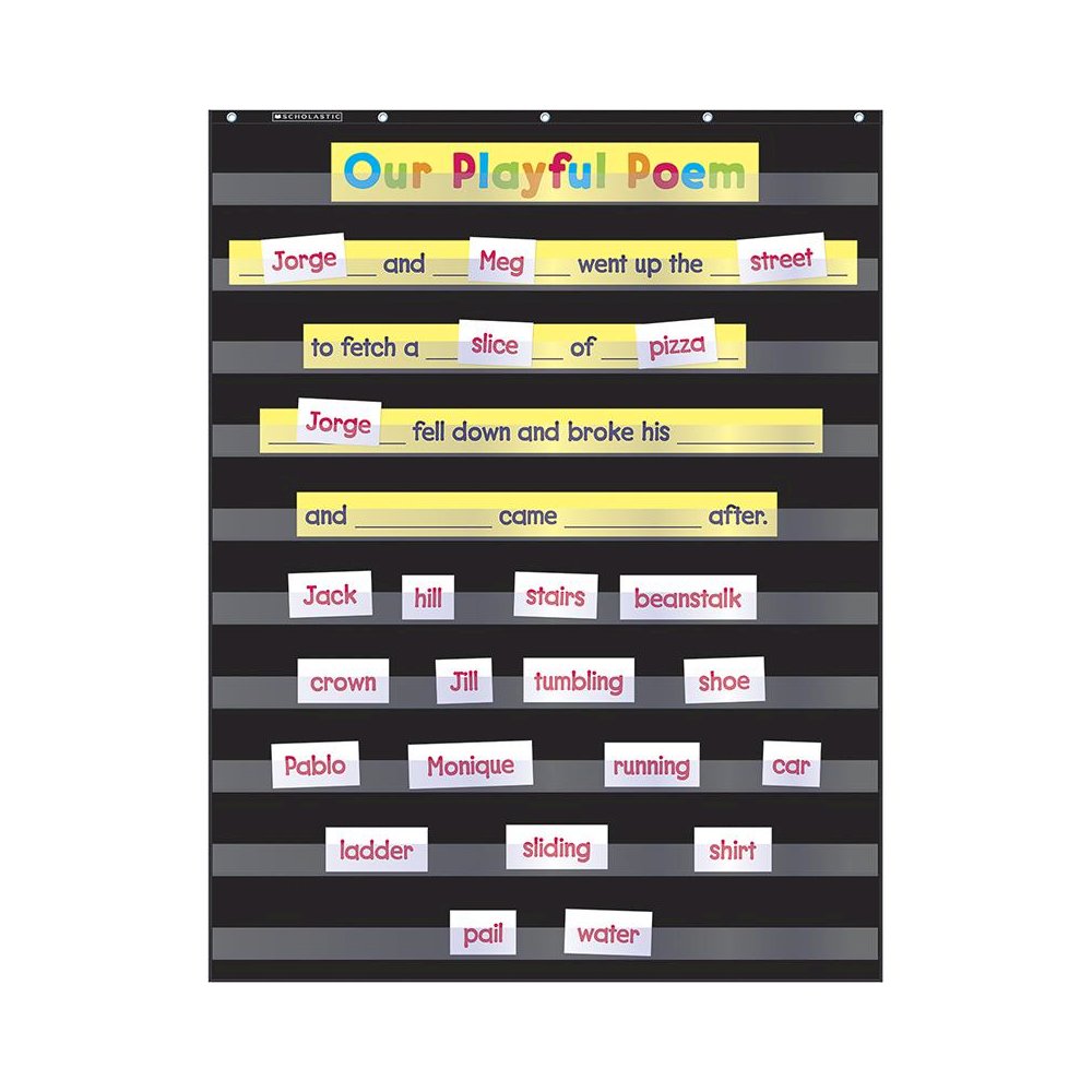 STANDARD BLACK POCKET CHART. Picture 1