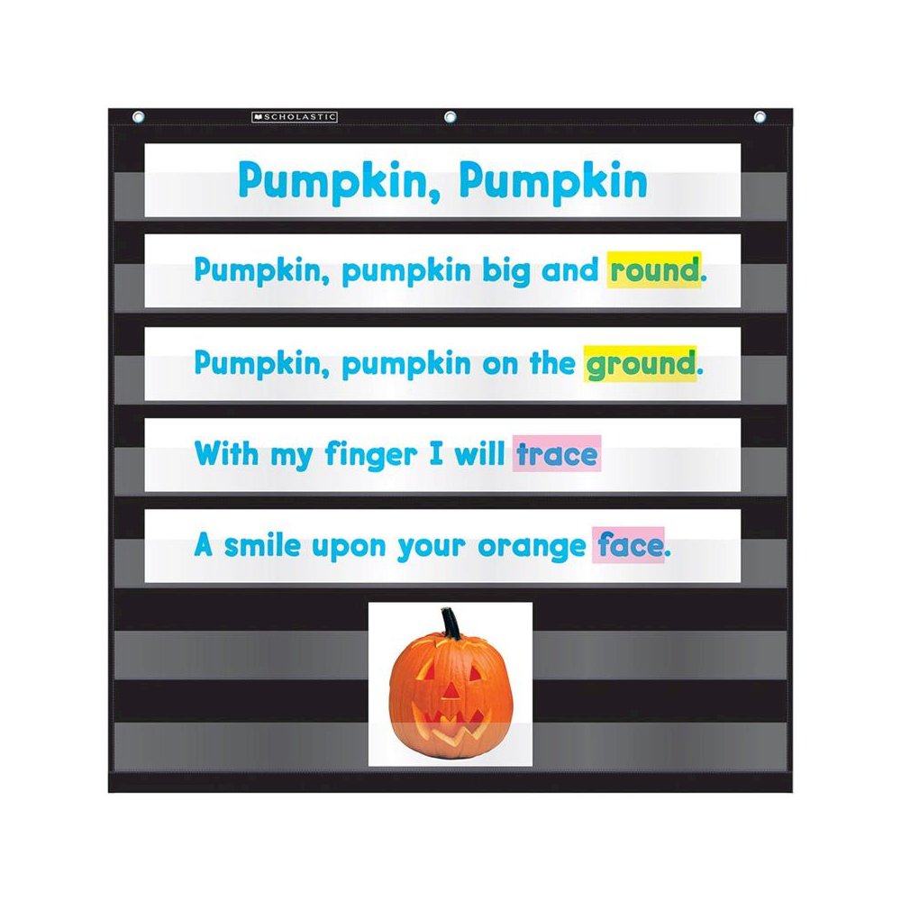 Mini Pocket Chart, 28" x 28", Black. Picture 1