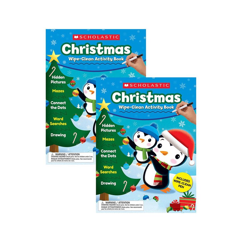 Christmas Wipe-Clean Activity Book, Pack of 2. Picture 1