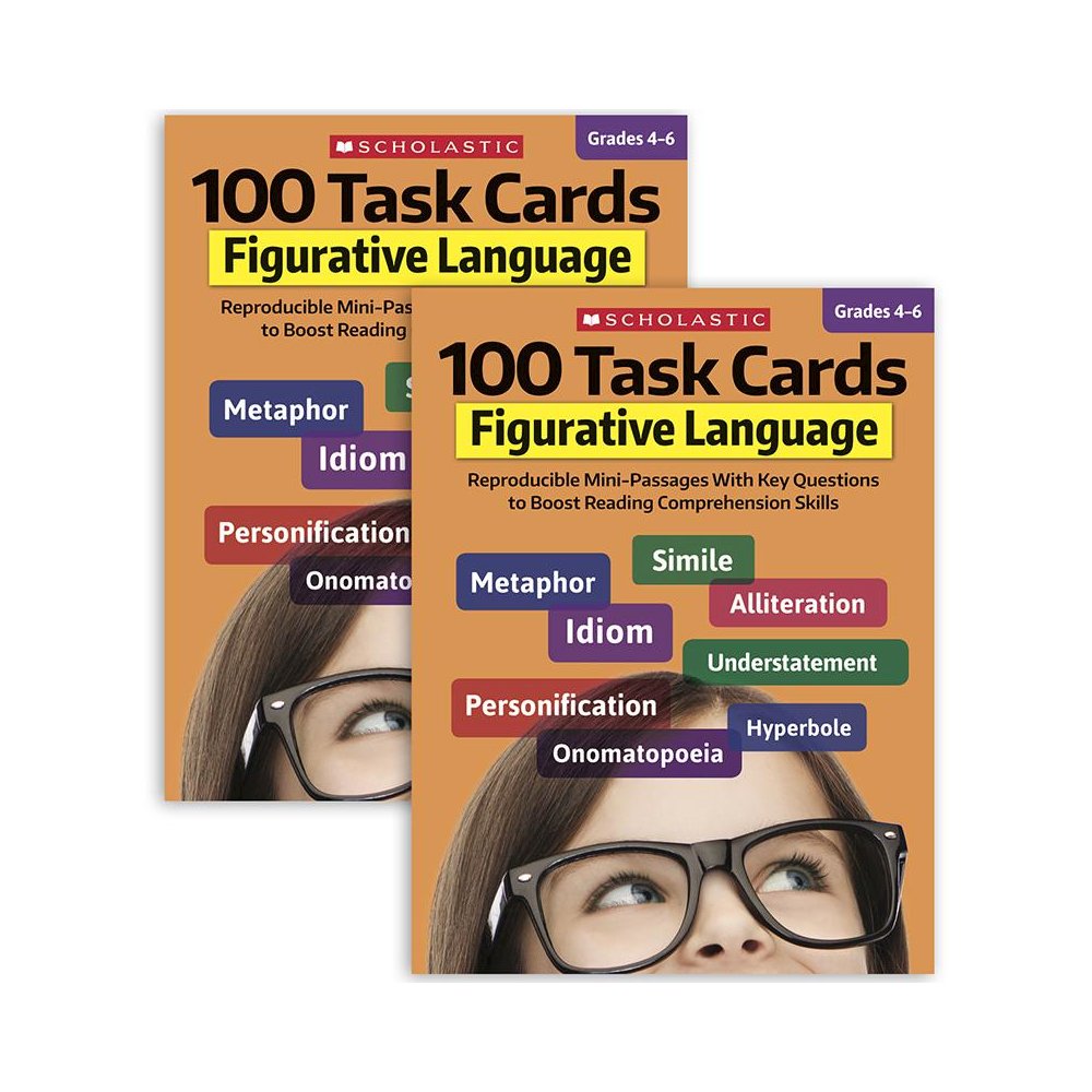 100 Task Cards: Figurative Language Activity Book, Pack of 2. Picture 1
