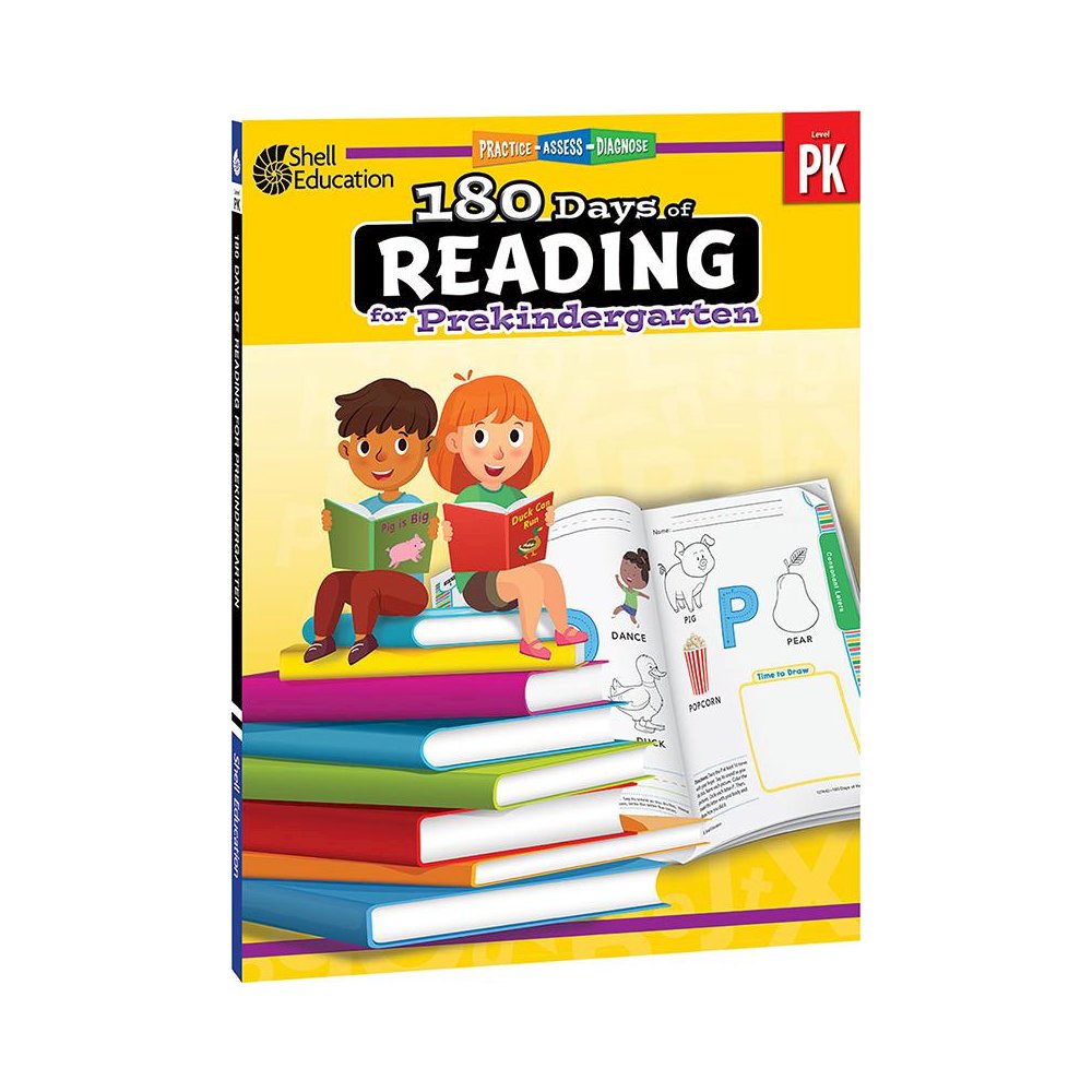180 Days of Reading Workbook, Grade PreK. Picture 1