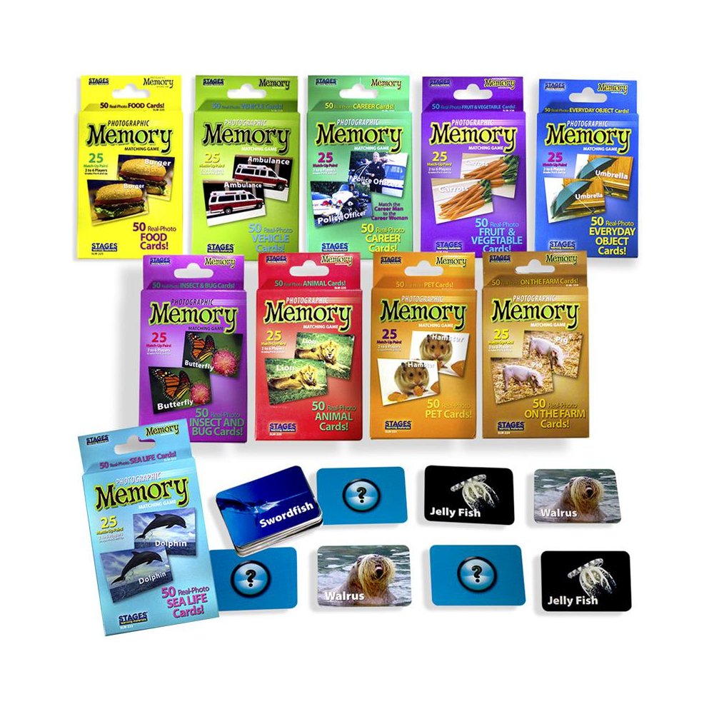 Photographic Memory Matching Games, Set of 10. Picture 1