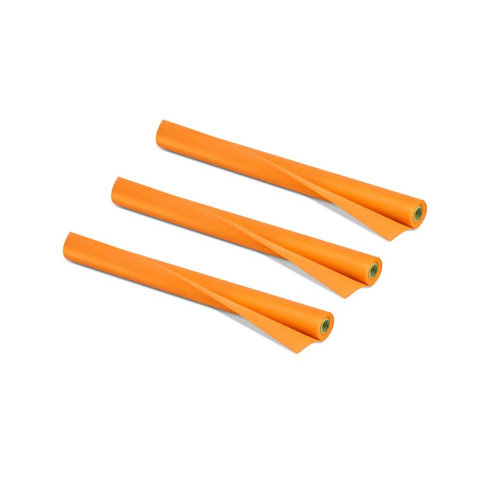 Art & Decoration Fabric Roll, 24" x 18', Orange, 3 Rolls. Picture 1