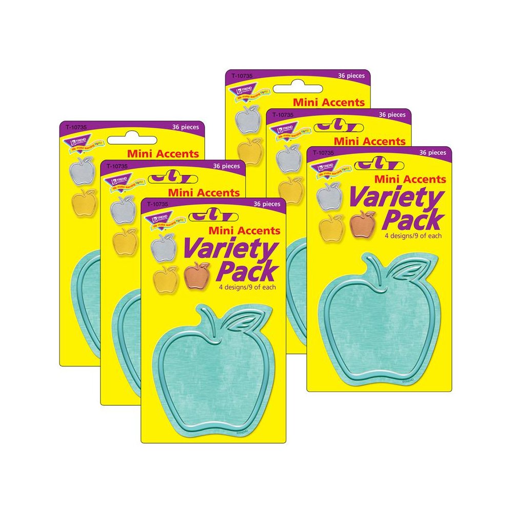 I Love Metal Apples Mini Accents Variety Pack, 36 Per Pack, 6 Packs. Picture 1