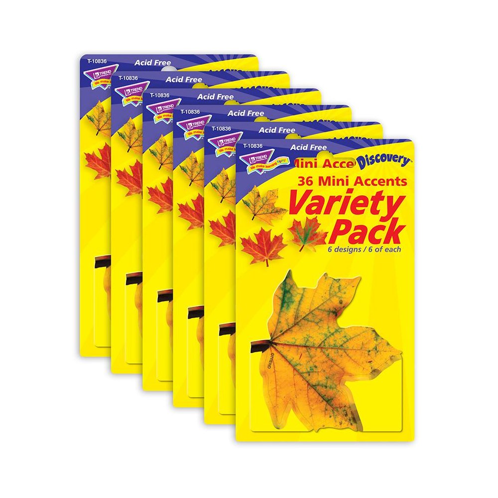Maple Leaves Mini Accents Variety Pack, 36 Per Pack, 6 Packs. Picture 1