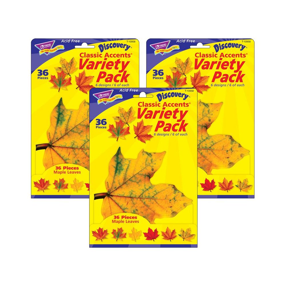 Maple Leaves Classic Accents Variety Pack, 36 Per Pack, 3 Packs. Picture 1