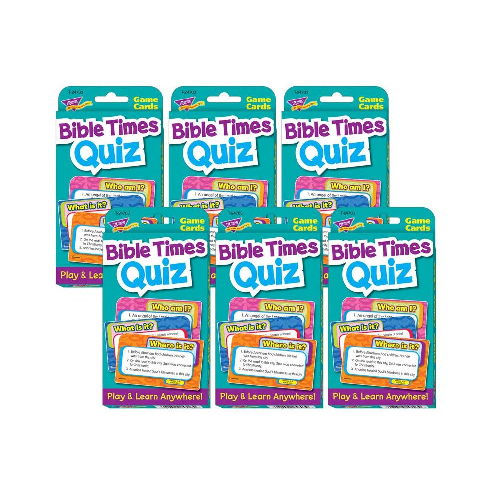 Bible Times Quiz Challenge Cards, 6 Sets. Picture 1