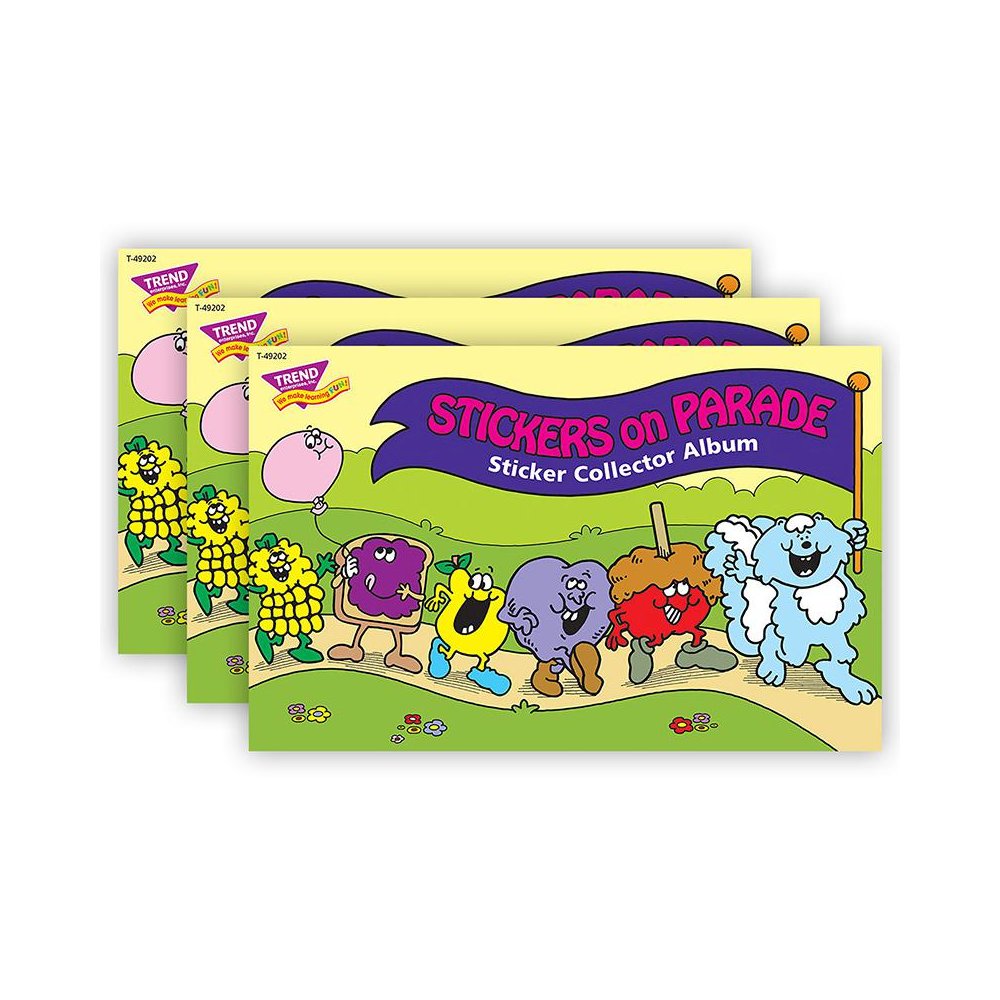 Stickers on Parade Sticker Collector Album, 16 Pages, 8.5" x 5.5", Pack of 3. Picture 1