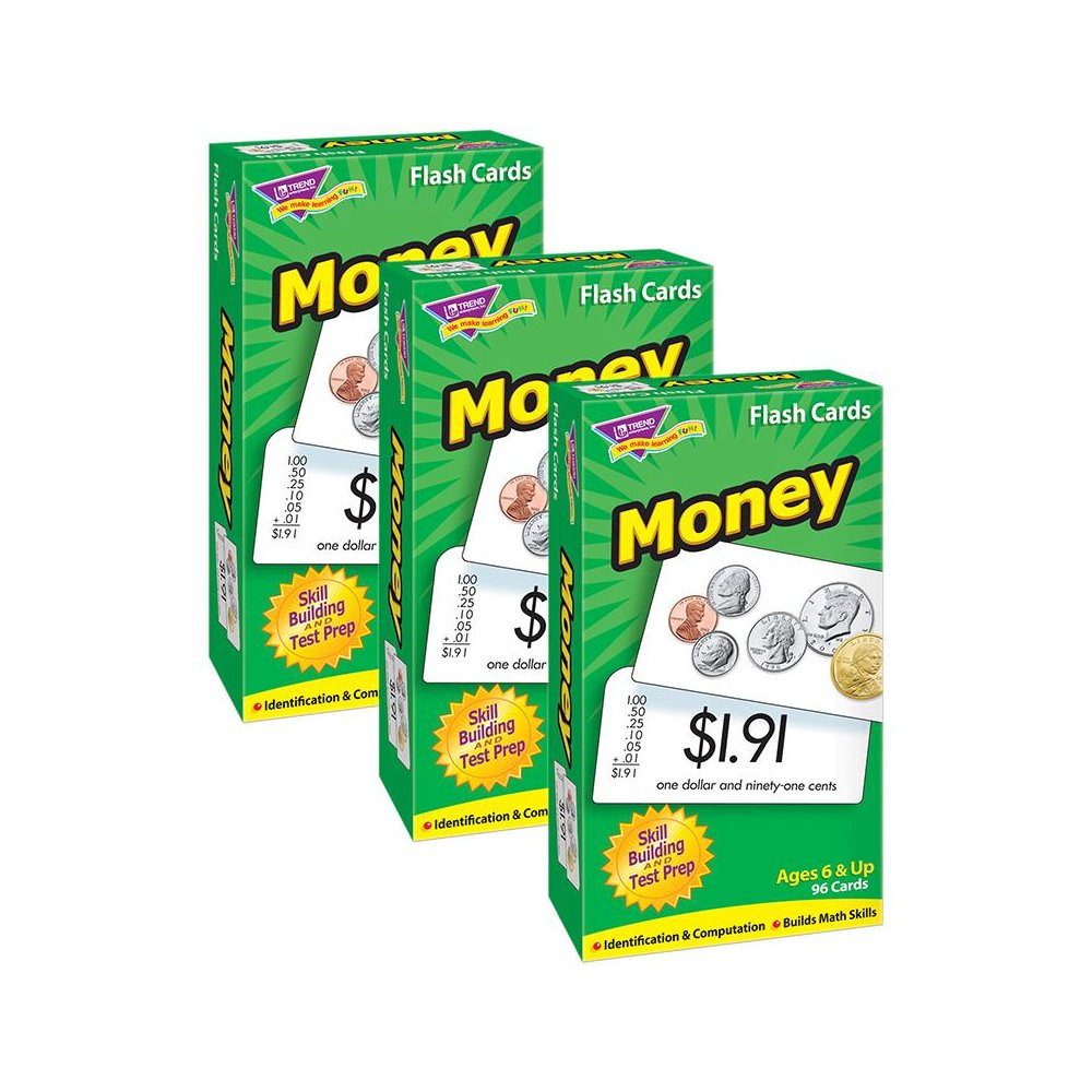 Money Skill Drill Flash Cards, 3 Packs. Picture 1
