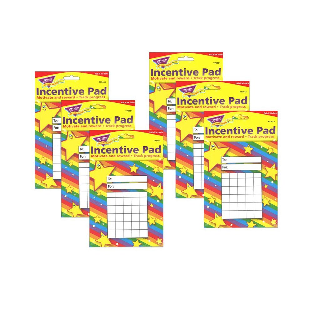 Stars Incentive Pad, 36 Sheets Per Pad, Pack of 6. Picture 1