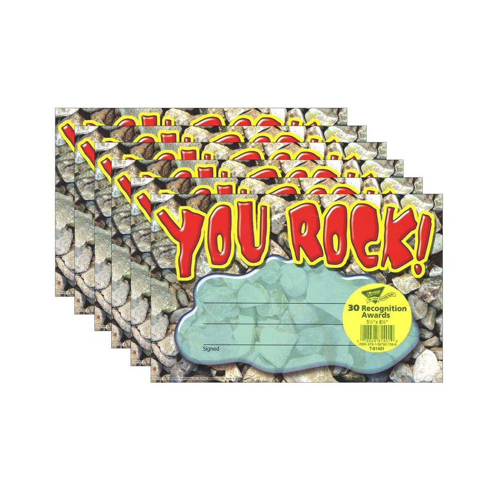 You Rock! Recognition Awards, 30 Per Pack, 6 Packs. Picture 1