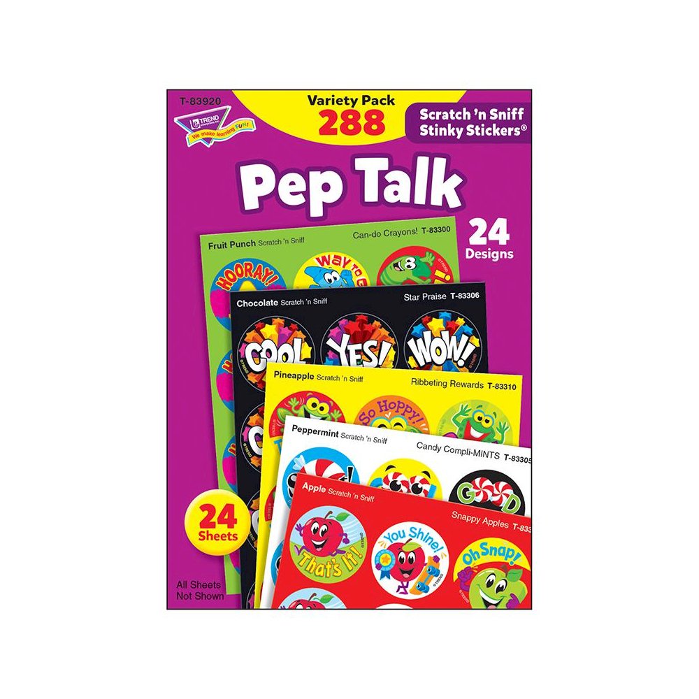 Pep Talk Stinky Stickers Variety Pack, 288 Count. Picture 1