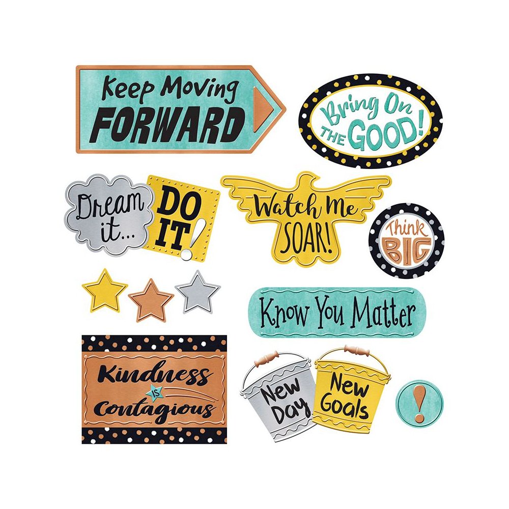 I Love Metal Phrases Bulletin Board Set. Picture 1