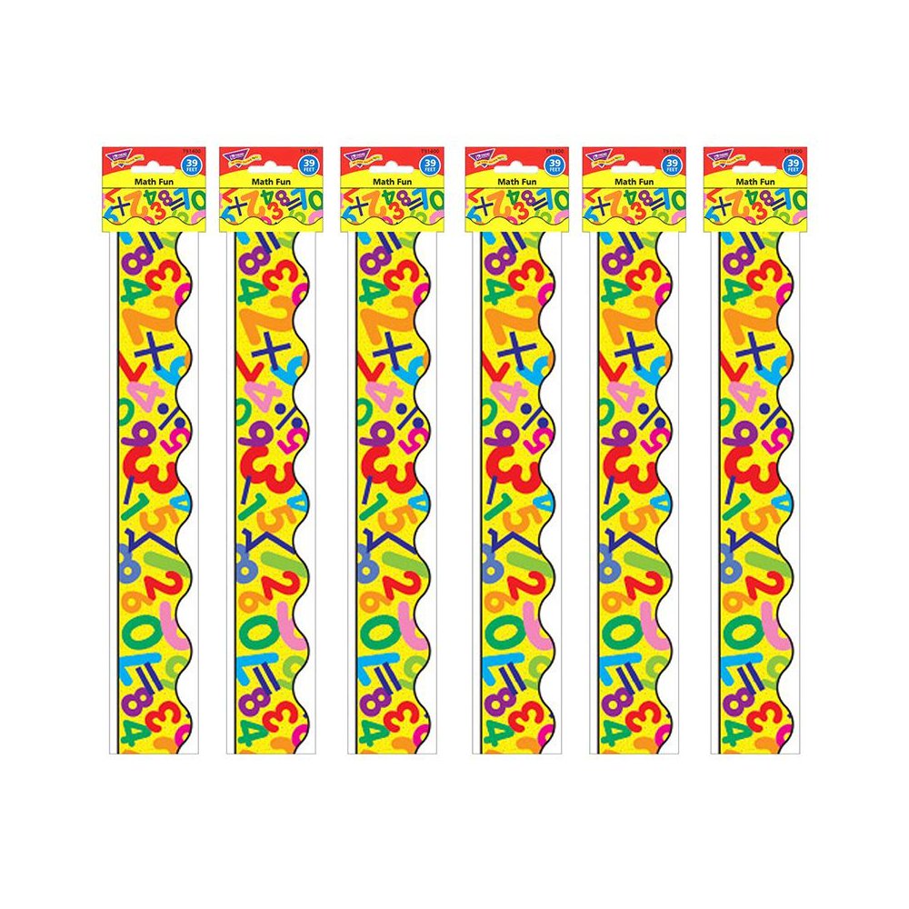 Math Fun Terrific Trimmers, 39 Feet Per Pack, 6 Packs. Picture 1