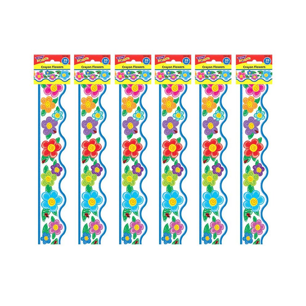 Crayon Flowers Terrific Trimmers, 39 Feet Per Pack, 6 Packs. Picture 1