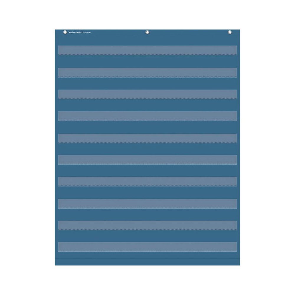 Slate Blue 10 Pocket Chart, 34" x 44". Picture 1
