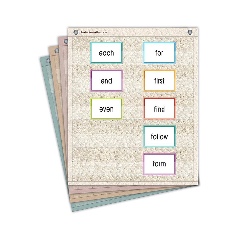 Woven Magnetic Mini Pocket Charts, 14" x 17", Set of 4. Picture 1