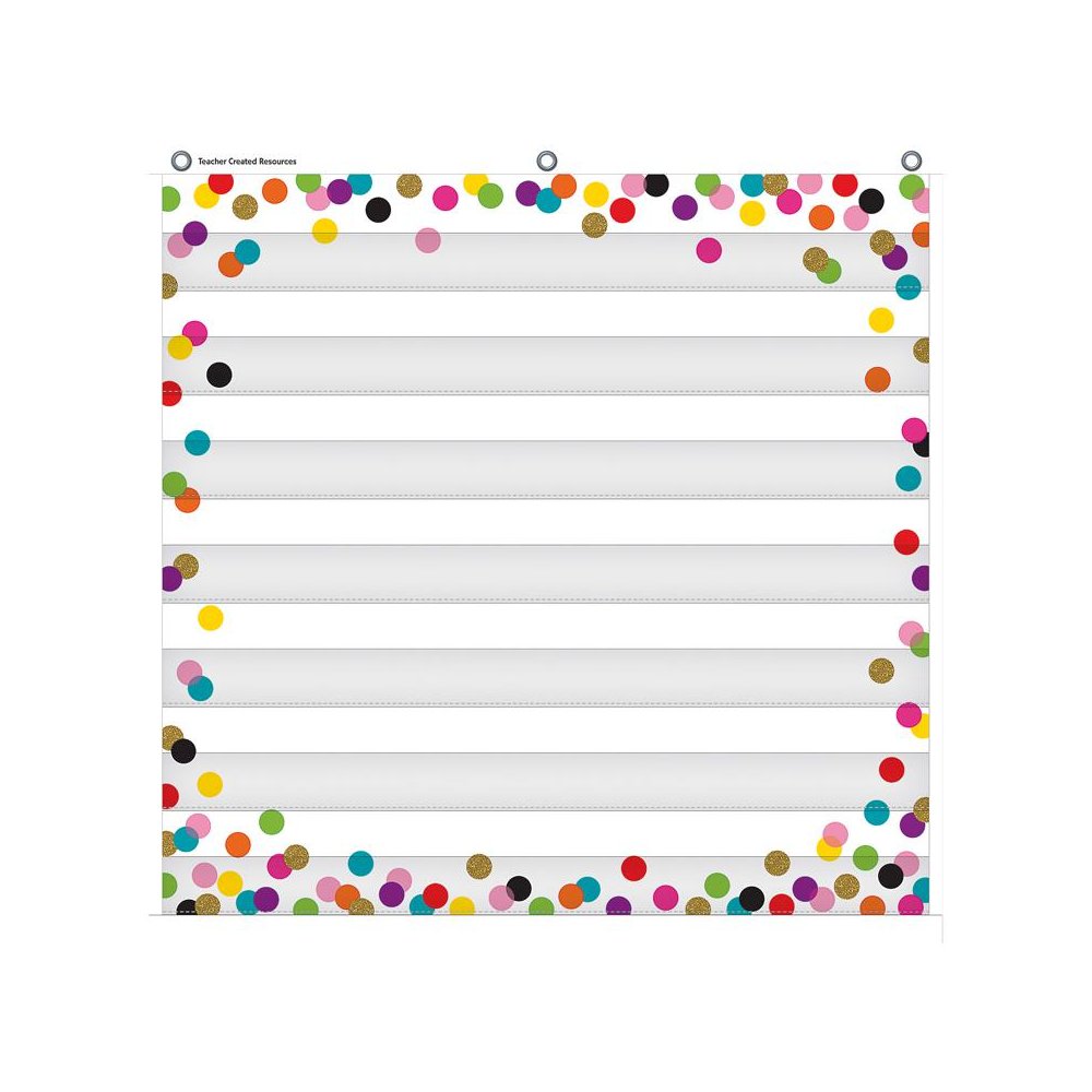 Confetti 7 Pocket Chart, 28" x 28". Picture 1