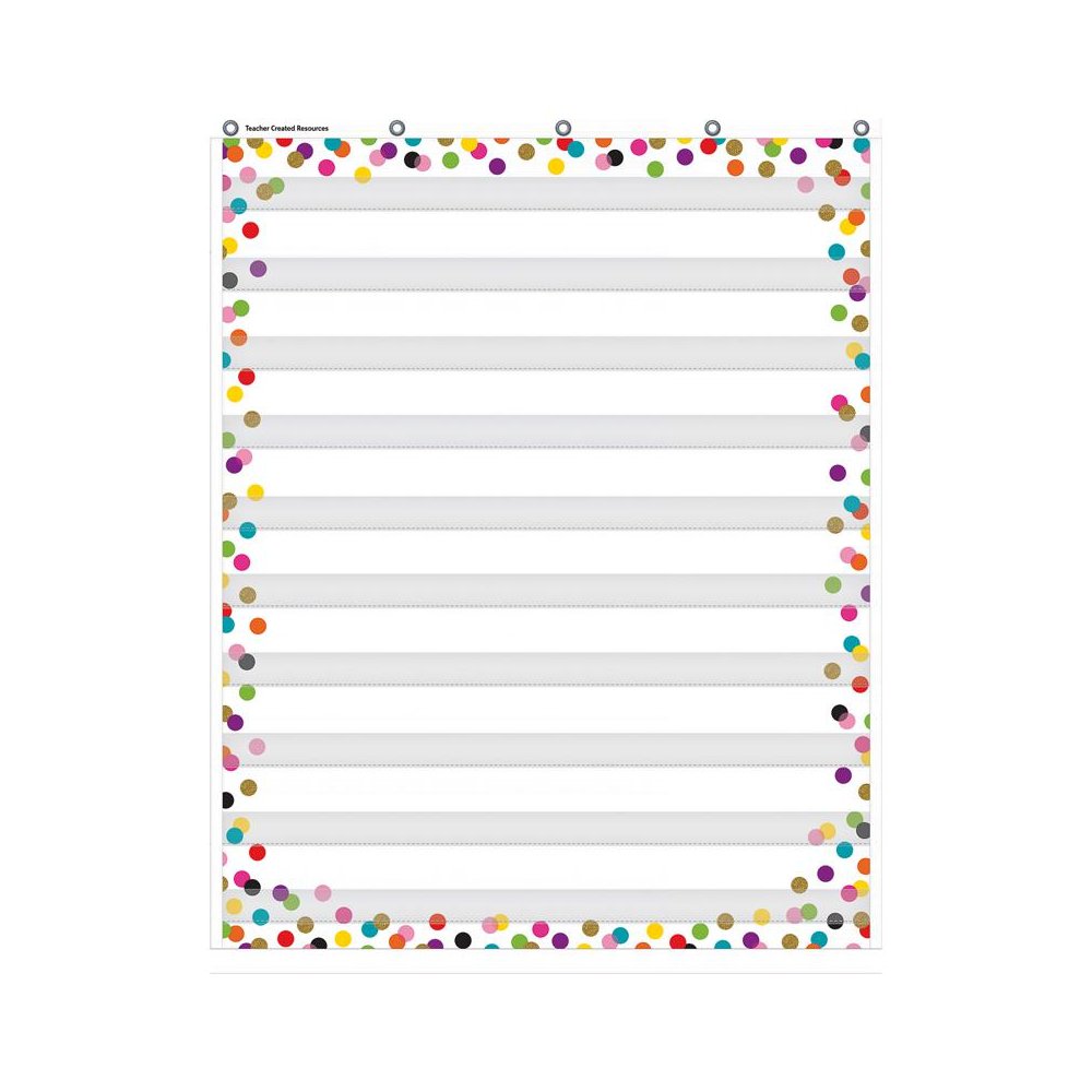 Confetti 10 Pocket Chart, 34" x 44". Picture 1