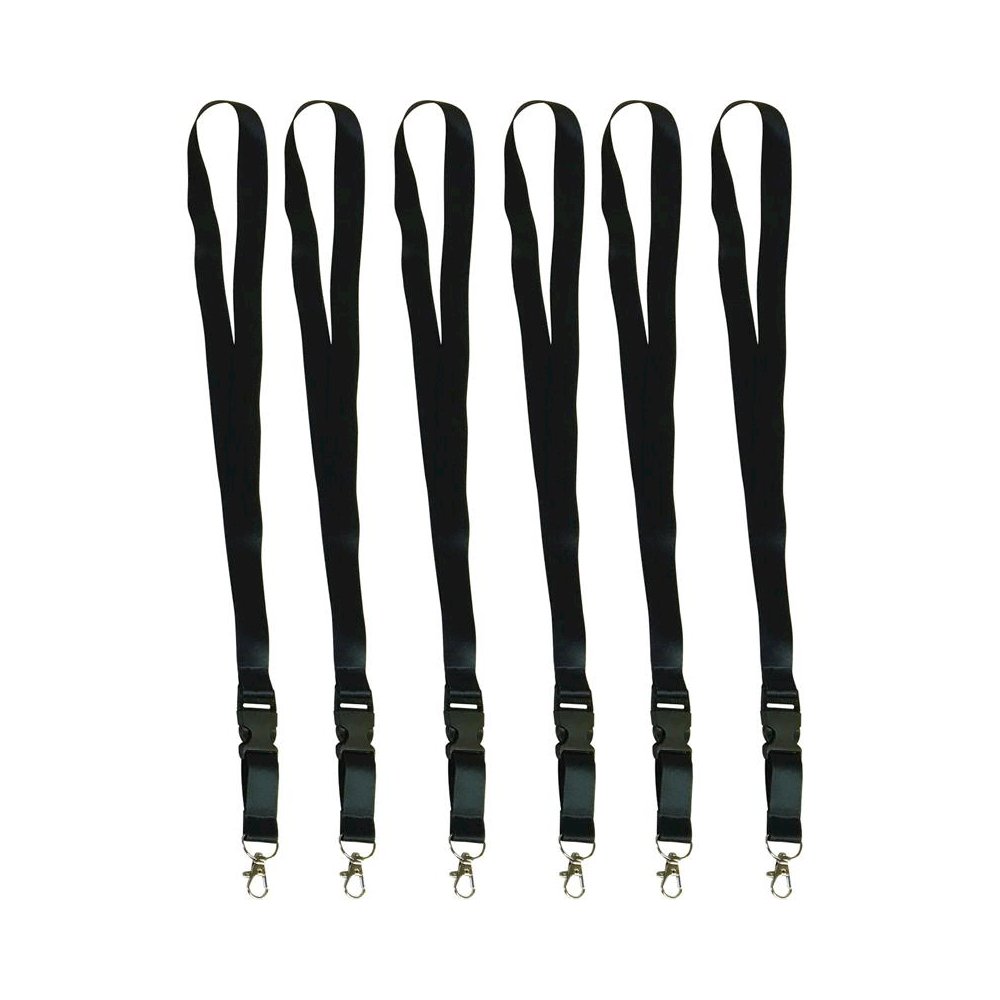 Black Lanyard, Pack of 6. Picture 1