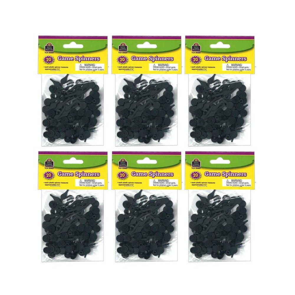 Game Spinners, 20 Per Pack, 6 Packs. Picture 1