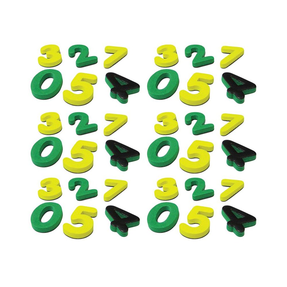 Magnetic Foam: Small Numbers, 60 Pieces Per Pack, 6 Packs. Picture 1