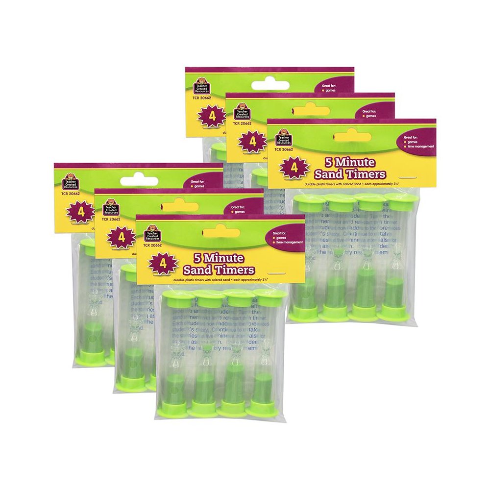 Sand Timers, Small, 5 Minute, 4 Per Pack, 6 Packs. Picture 1