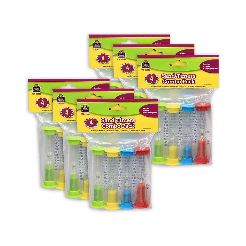 Small Sand Timers Combo Pack, 4 Per Pack, 6 Packs. Picture 1