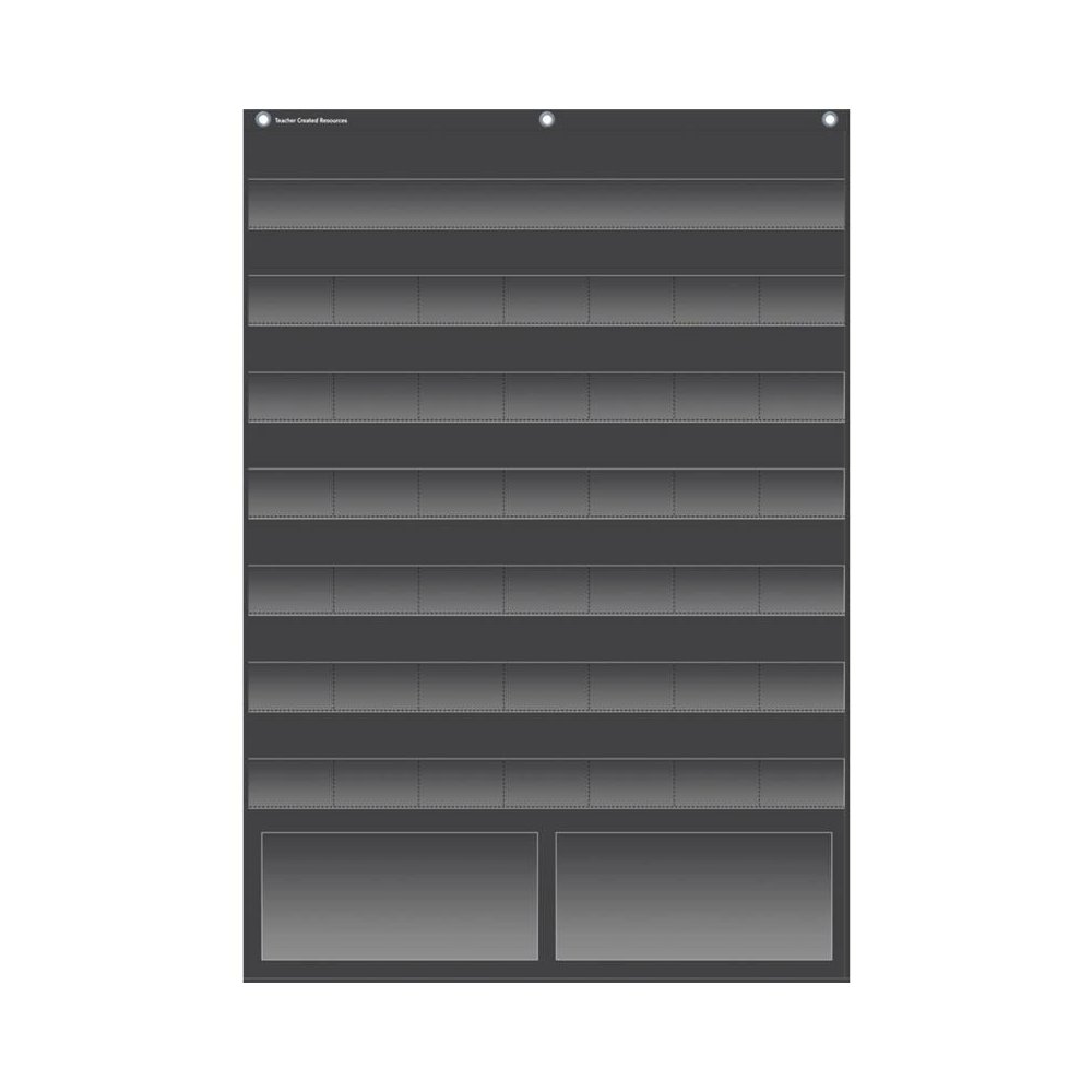 Black Calendar Pocket Chart (25" x 36"). Picture 1